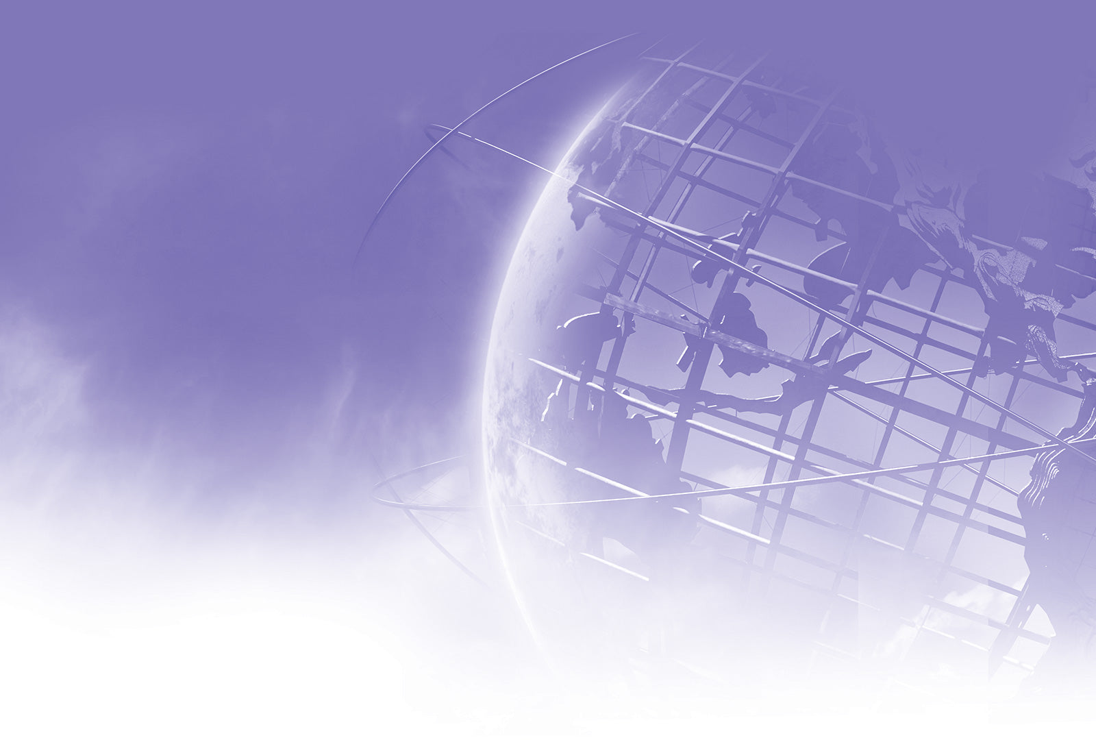 Globe with people on a purple gradient background