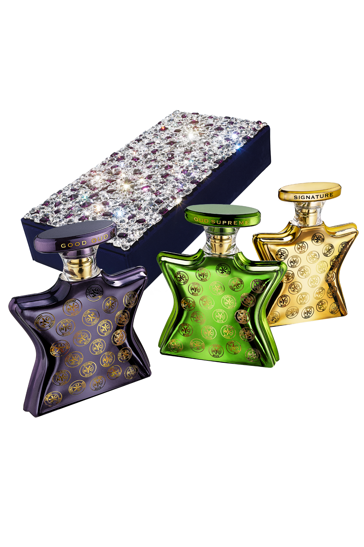 BOND NO. 9 LUXE TRIO OF OUDS IN SWAROVSKI AMETHYST & CRYSTAL