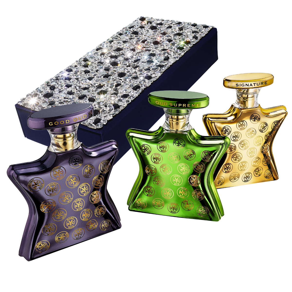 Luxe Trio of Ouds in Swarovski Jet & Crystal | Bond No. 9 New York