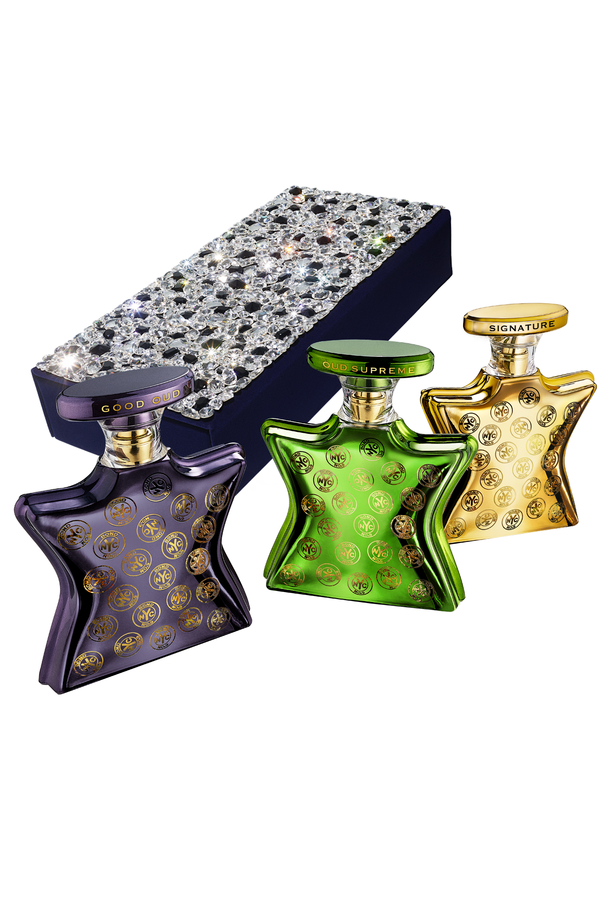 BOND NO. 9 LUXE TRIO OF OUDS IN SWAROVSKI JET & CRYSTAL